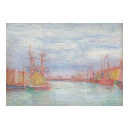 Foto Ostend Harbor por James Ensor (1900)