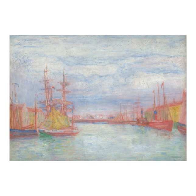 Foto Ostend Harbor por James Ensor (1900) (Frente)
