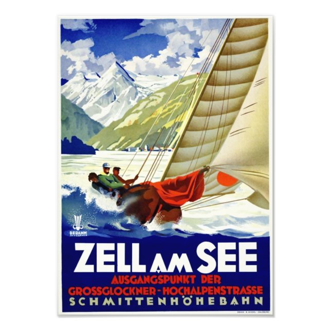 Foto " Österreich: 1950er/heute - Zell am See Werbe  (Frente)