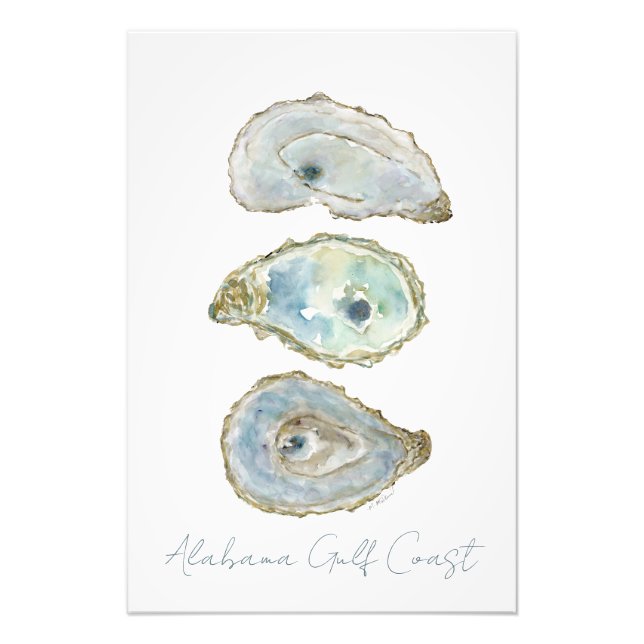 Foto Ostras Aquarela - Design Vertical Personalizável (Frente)