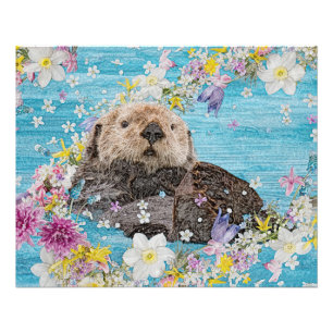 Foto Otter Nadando nas Flores