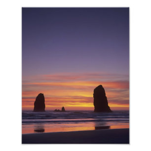 Foto OU, Costa do Oregon, Cannon Beach, pináculos rocho
