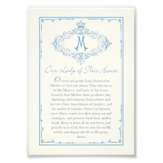 Foto Our Lady of This House Prayer Printable 5x7