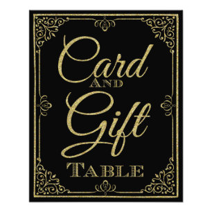 Foto ouro brilhante e cartão preto e sinal de casamento