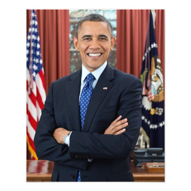 Foto Oval Office Portrait, Obama Barack Presidente dos  (Frente)
