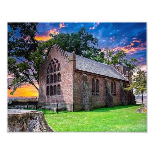 Foto P1010074-Jamestown, VA, Antiga Igreja de Liquidaçã (Frente)