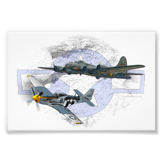 Foto P-51 Mustang - escolta aérea