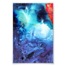Padrão Abstrato de Batique Azul