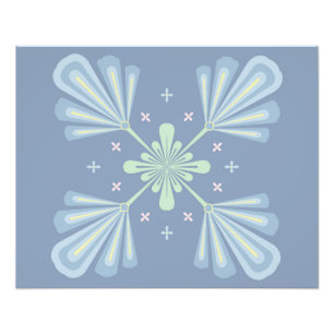Foto Padrão Abstrato Floral Azul
