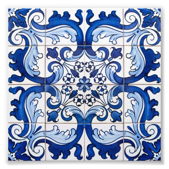 Foto Padrão Anterior do Azulejo Português Azulejo (Frente)