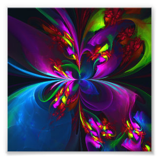 Foto Padrão Azul Vermelho Abstrato Floral Moderno #15