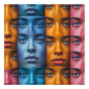 Foto Padrão Colorido Faces