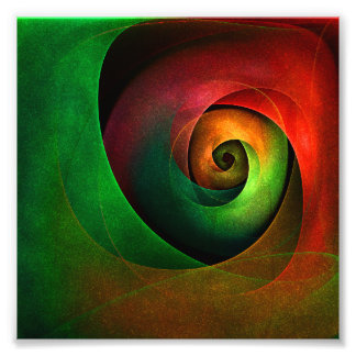 Foto Padrão de Abstrato de Arte Vermelha Verde Floral M