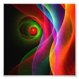 Foto Padrão de Abstrato de Arte Vermelho Verde Laranja
