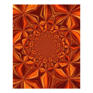 Foto Padrão de Arte Digital Kaleidoscópio Vermelho-6666