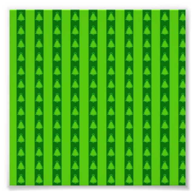 Foto Padrão de Árvore de Natal em Greve Verde (Frente)