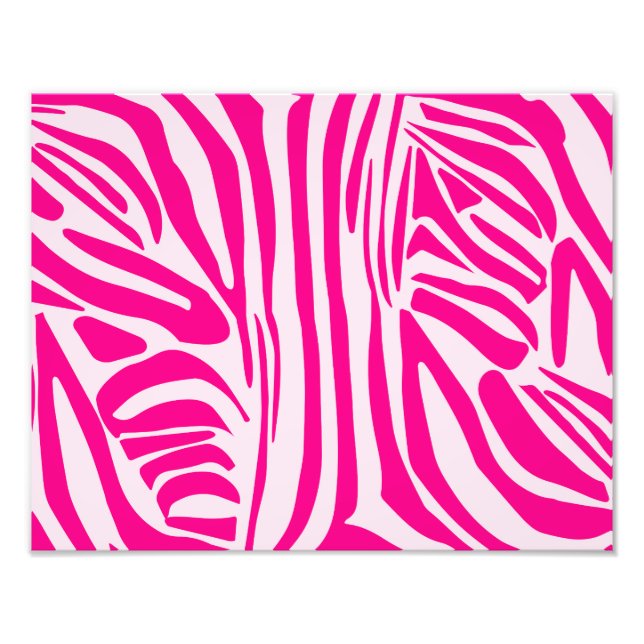 Foto Padrão de Impressão de Zebra Rosa (Frente)