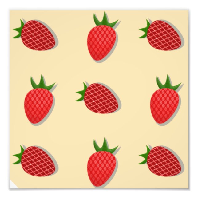 Foto Padrão de morango para boas vibrações no Verão de  (Frente)