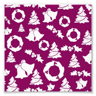 Foto Padrão de Natal Roxo
