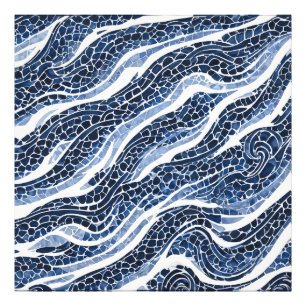 Foto Padrão de Onda Branco Azul 15