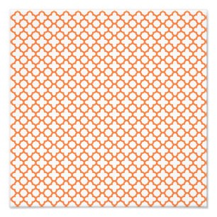 Foto Padrão de Quatrefoil Laranja