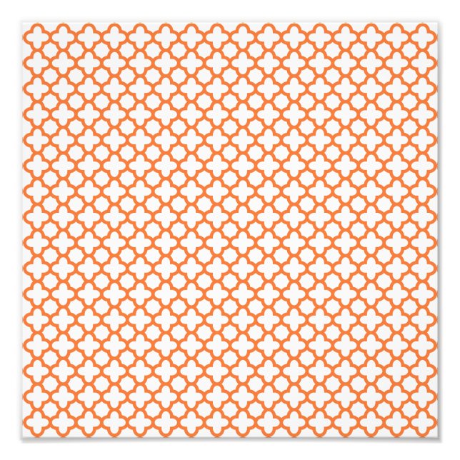 Foto Padrão de Quatrefoil Laranja (Frente)