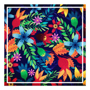 Foto Padrão Floral Exótico Colorido-32436