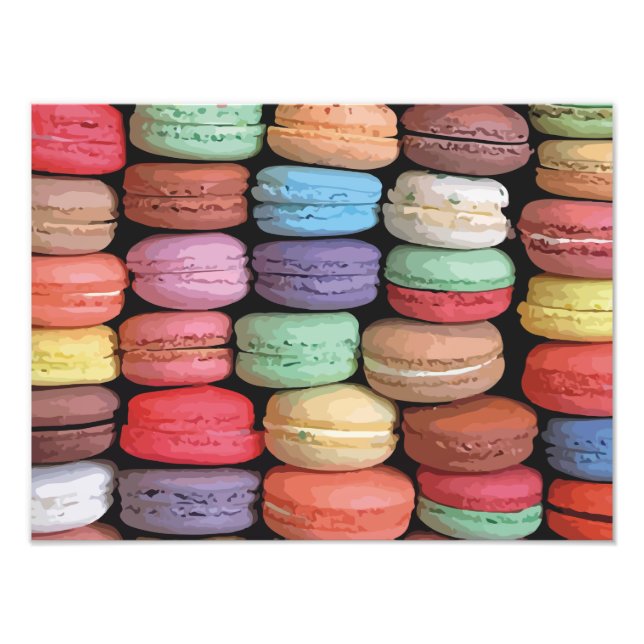 Foto Padrão Macaron Francês Colorido (Frente)