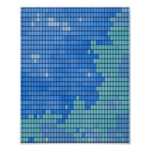 Foto Padrão quadrado abstrato Azul
