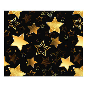 Foto Padrão sem costura com estrelas de Ouro