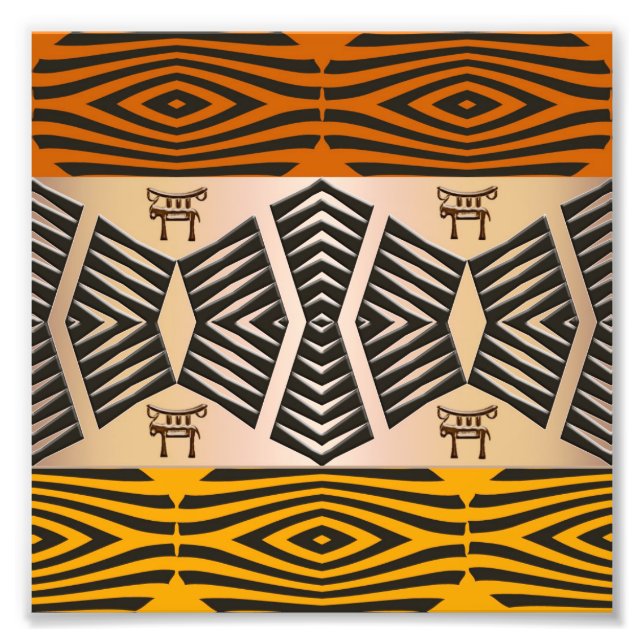 Foto padrão tribal étnico africano (Frente)