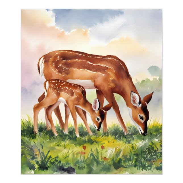 Foto Painted Deer Mom and Baby (Frente)