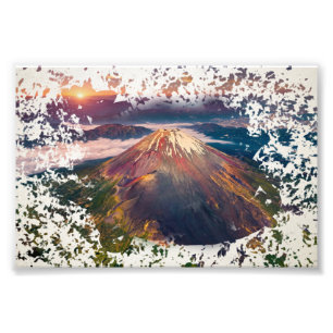 Foto Paisagem Artística do Nascer do Sol no Monte Fuji