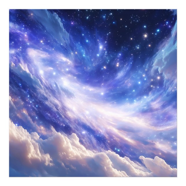 Foto Paisagem Cósmica: Nebulosa Inundada e Noite Estrel (Frente)