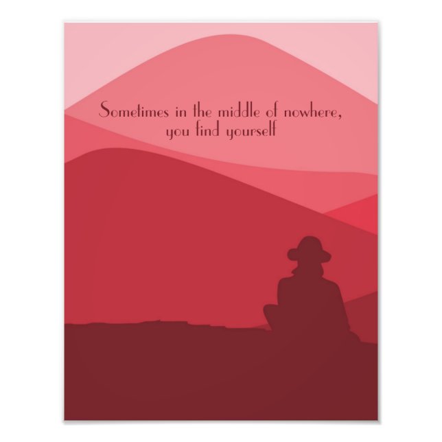 Foto Paisagem da Borgonha Montanha com Citação Moderna (Frente)