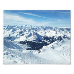 Foto paisagem da neve dos cumes do viagem da montanha
