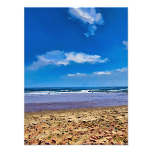 Foto Paisagem de Serene Beach com Céu Azul