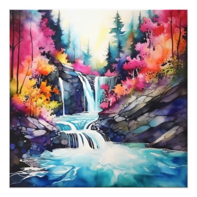 Foto Paisagem de Tinta Colorida (Frente)