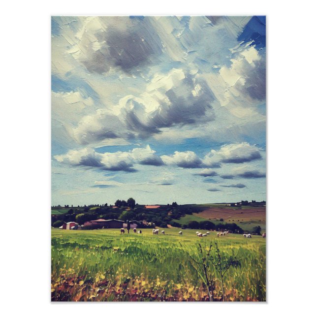 Foto Paisagem do campo pitoresco (Frente)