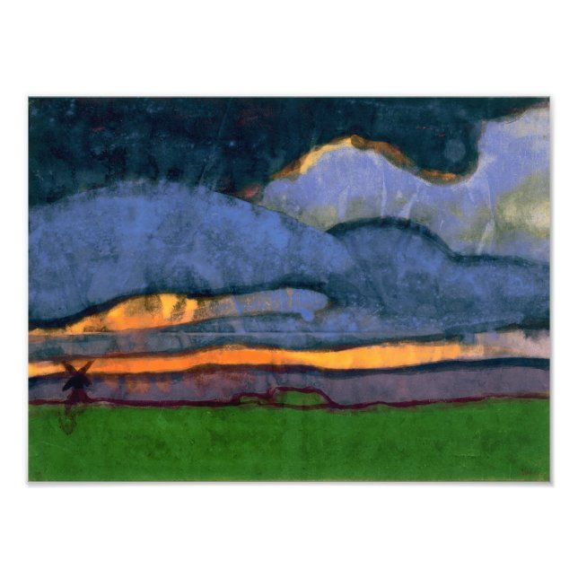 Foto Paisagem Marsh com um Monte | Emil Nolde | (Frente)