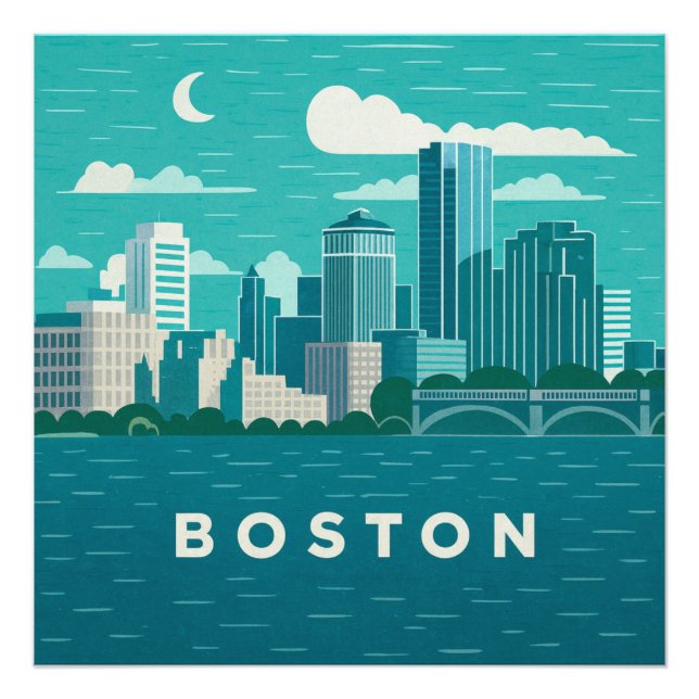 Foto Paisagem Noturna da Cidade de Massachusetts | Cida (Frente)