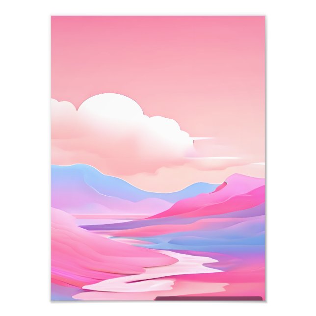 Foto Paisagem Rosa-Sonho e Roxo (Frente)