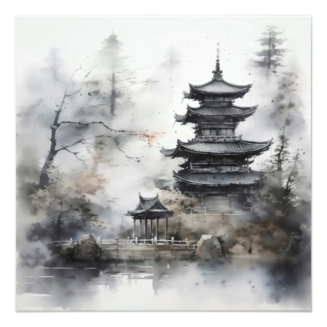 Foto Paisagem Tradicional Asiática (Frente)