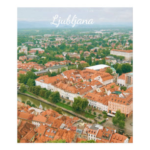 Foto Paisagem Urbana de Liubliana, Lembrança de Viagem 