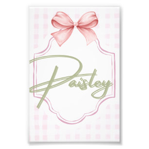 Foto Paisley Baby Nursery Gingham Personalizado
