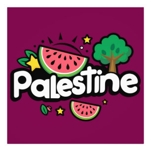 Foto Palavra de Cuta Palestina cercada por melancia