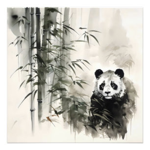 Foto Panda Bamboo Tinta