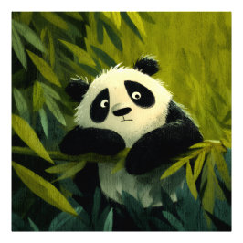 Foto Panda Curioso Espia o Bambu