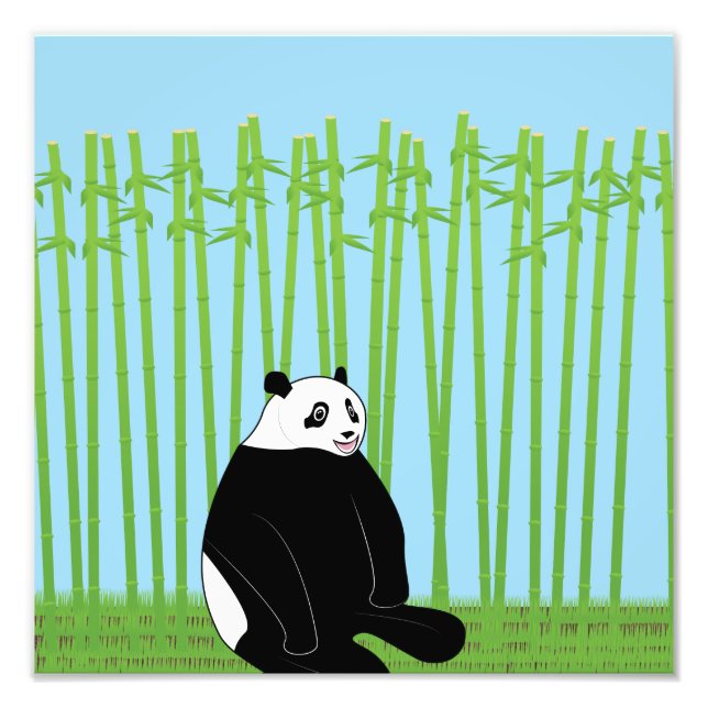 Foto Panda na impressão da Floresta Bamboo (Frente)