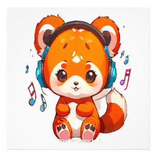Foto Panda ouvindo música Kpop